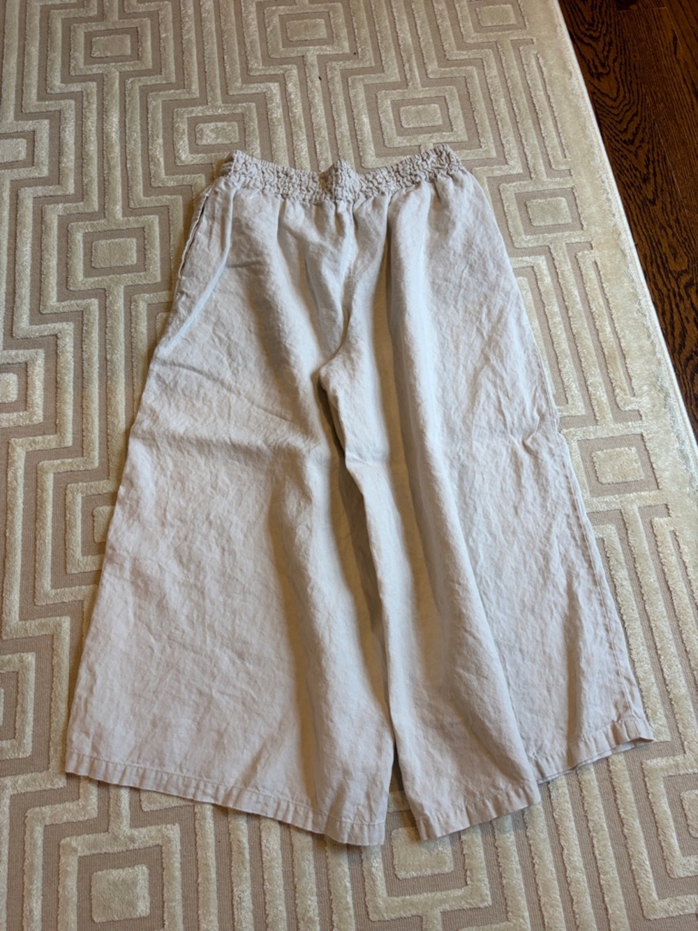 Anthropologie Somerset cropped beige linen pants - Picture 3 of 7
